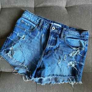 Pistola distressed denim shorts